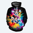 thumbnail image 3 of Sudadera con capucha de dibujos animados de Disney para hombre con estampado 3D de Mickey Minnie, sudadera con capucha para niños, suéter informal de moda, 3 of 5