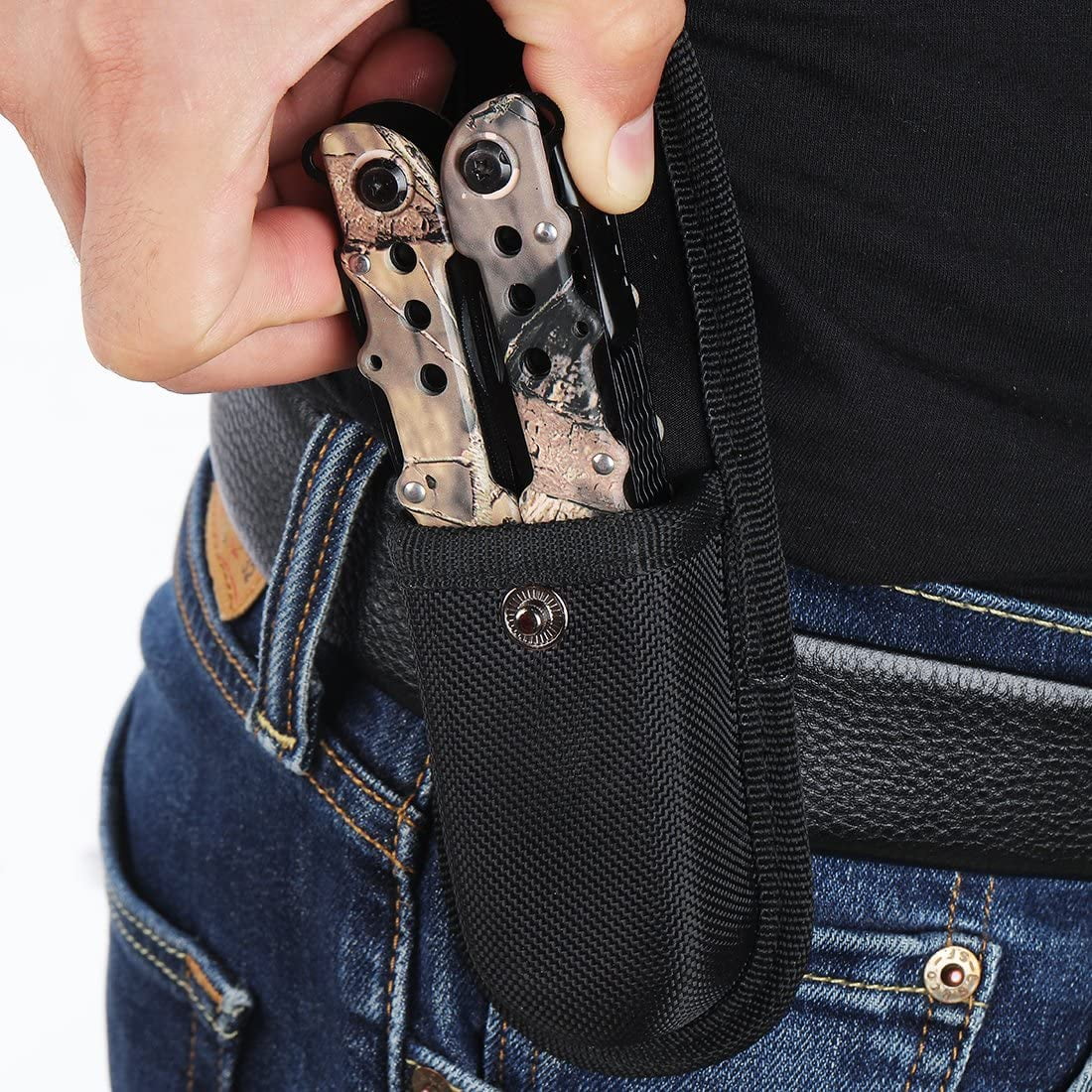 MOSSY OAK Multi-tool - 13 in 1 Multi Function Pliers - Folding Pocket Tool with Sheath, Camo - Portable Pocket Knife for Outdoors, Survival, Camping, Fishing, Hunting, Hiking