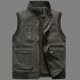 thumbnail image 2 of Primavera otoño hombres Casual Cargo chaleco chaquetas abrigo para hombre a prueba de viento sin mangas prendas de vestir exteriores chaleco para exteriores masculino de gran tamaño Q20, 2 of 5