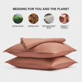 thumbnail image 5 of EVERGRACE Tencel Lyocell Cooling Duvet Cover Set King Size 3 Piece, 100% Natural Eucalyptus Lyocell Fiber from Austria, Luxury Silky Soft Comforter Cover with 2 Shams, Terracotta Clay, 92"x108", 5 of 8