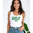 thumbnail image 2 of Golf Tank Top for Women and Teens Cute Trendy Coquette Bow Sleeveless Tee for Golfer White Tank Top X-Large, 2 of 5