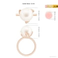 thumbnail image 5 of ANGARA Trillium Freshwater Cultured Pearl Solitaire Ring in 14K Rose Gold for Women | June Birthstone, Birthday, Anniversary, Jewelry Gift for Women | Pearl Ring, 5 of 9