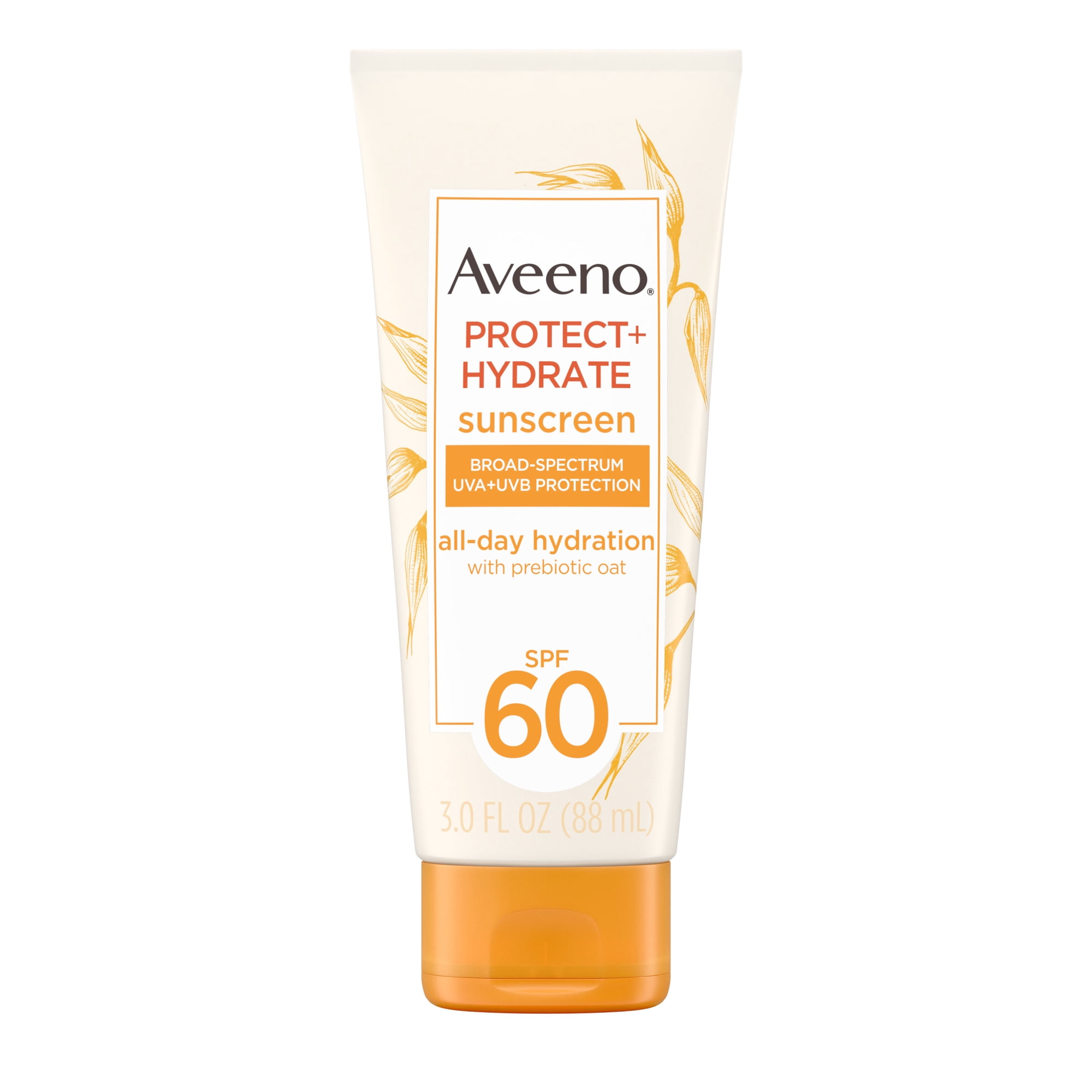 Aveeno Protect + Hydrate SPF 60 Sunscreen for Body & Face, 3 fl oz