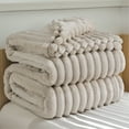 thumbnail image 7 of Cozy Comfort Fleece Queen Blanket for Couch - Super Soft Cozy Blankets for Women, Girls, 90x90 inches Linen, 7 of 7