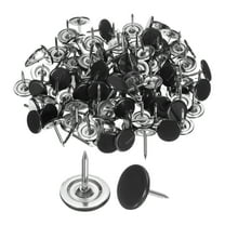 200Pack Push Pins, 11mmx13mm Round Flat Head Decorative Thumb Tacks, Black