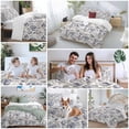 thumbnail image 6 of Vintage Coastal Bedding 3 Piece Duvet Cover Set Twin Size, Blue Grey Starfish Shell Conch Soft Microfiber Comforter Cover with Zipper Closure & Pillowcases, Wrinkle & FadeResistant Quilt Cover, 6 of 9