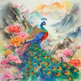 thumbnail image 1 of 5D DIY Taladro Pavo Real Phoenix Kit Del 30x30CM, 1 of 9