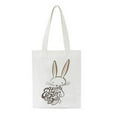 thumbnail image 2 of JeashCHAT Canvas Tote Bag for Woman Funny Easter Bunny Tote Bag for Kids Multi-Purpose Reusable Grocery Bags, 2 of 2