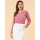 thumbnail image 2 of Blusa con volantes y lazo Allegra K Corazones rosados M para mujer, 2 of 6