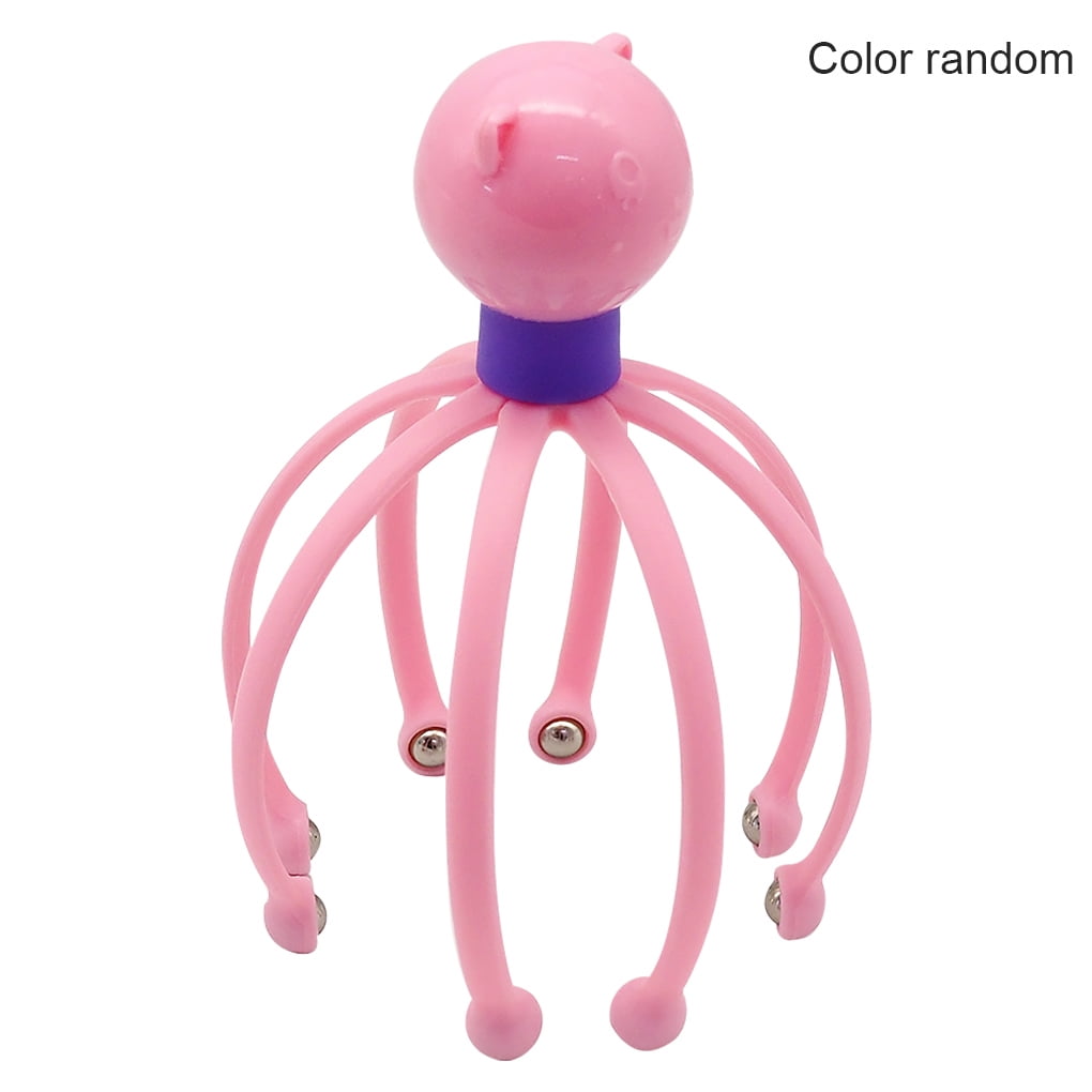 Massager Hand-Held Head Massage Tool Portable Steel Ball Scalp Massager Home Body Care Color Random