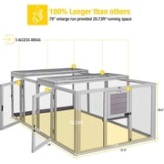 Aivituvin Chicken Coop Run Extension Rabbit Enclosure Outdoor Duck Playpen 20.73 ft²