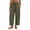 5#a Army Green, variant on Womens Linen Wide Leg Palazzo Pants Casual Loose Elastic Drawstring Flowy Pant 2026 Travel Baggy Pocket Harem Pants White S