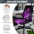 thumbnail image 5 of FKELYI Purple Butterfly Print Office Chair Cover Stretch Fabric Computer Chair Cover Removable Anti-Dust Gaming Chair Slipcover Protector for Boss Chair Decoration, Small, 5 of 6