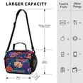 thumbnail image 4 of FORMRS Student Insulated Lunch Bag with Shoulder Strap Reusable Cooler Box for School, Blooming Flowers Pattern, 4 of 9