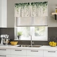 thumbnail image 5 of Country Green Leaves Valances for Windows, Decorative Rod Pocket Window Valance Curtains, Spring Farmhouse Botanical Vines Short Curtain Drapes for Kitchen/Living Room, 2 Panels, 54" W x 18" L, 5 of 8