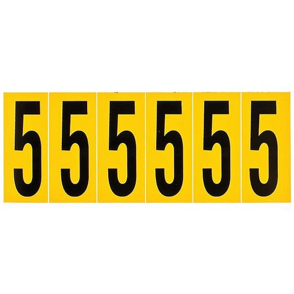 Brady Number Label,5,1-1/2 in. W x 3-1/2 in. H 1550-5