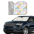 thumbnail image 3 of Kdxio Zebra Colourful Print Front Windshield Sun Shade,Folding Auto Sunshade for Car Truck SUV-, 3 of 7