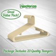 thumbnail image 3 of Plastic Clothes Hangers (20, 40, & 60 Packs) Heavy Duty Durable Coat and Clothes Hangers | Vibrant Color Hangers | Lightweight Space Saving Laundry Hangers (20 Pack - Beige), 3 of 6