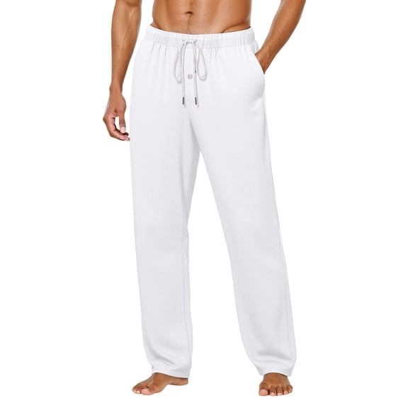 PIMSSY Men Pants Casual Trousers With Button Solid Color Comfort Fit Relaxed Modern Chino Style Versatile Everyday Wear Male Comfort Slacks