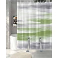thumbnail image 3 of Split Shower Curtain for Transfer Bench, Sage Green Gray Fabric Shower Curtains for Bathroom, Neutral Abstract White Ombre Texture Tub Sliding Transfer Bench Waterproof Bath Curtains 72"x72", 3 of 9