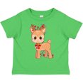 thumbnail image 3 of Inktastic Cute Christmas Reindeer with Christmas Lights Boys or Girls Toddler T-Shirt, 3 of 5