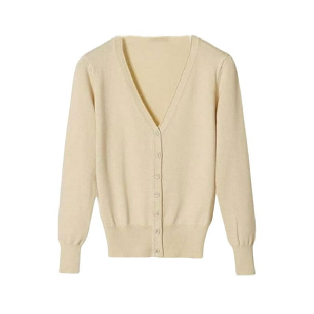 Minnieouse Chaqueta deportiva elegante para mujer, fácil de combinar con cualquier conjunto, suéter, cárdigan de punto, chaqueta con botones Prendas para la parte del cuerpo XL