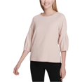 thumbnail image 2 of Calvin Klein Blusa de manga larga para mujer, rosa, extragrande Calvin Klein Pull-over, 2 of 2