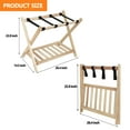 thumbnail image 4 of Fionafurn 4 Pack Luggage Rack , Wooden Folding Luggage Rack with Nylon Straps, Suitcase Holder(Natural), 4 of 8