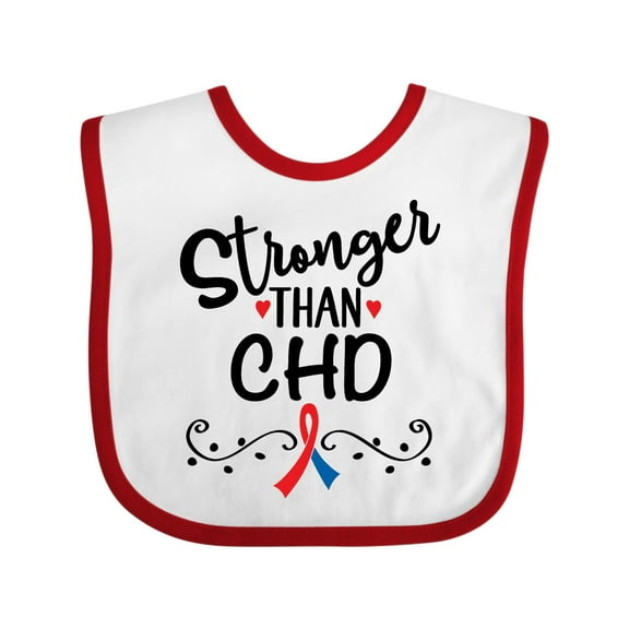 Inktastic Chd Awareness Month Ribbon Boys or Girls Baby Bib