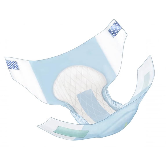 Wings Plus Hook & Loop Quilted Heavy Absorbency Incontinence Brief, X-Large, 15 Count