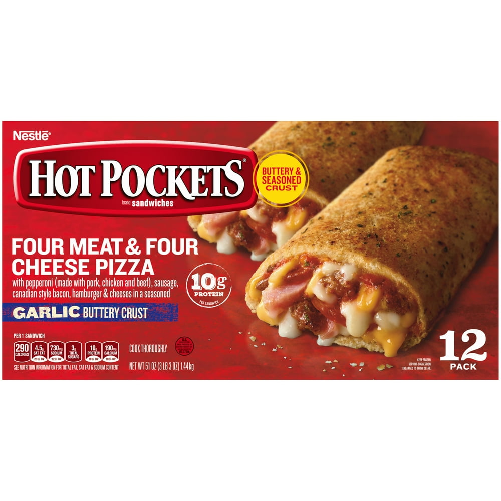 Hot Pockets Four Meat & Four Cheese Pizza Frozen Snacks 54 oz