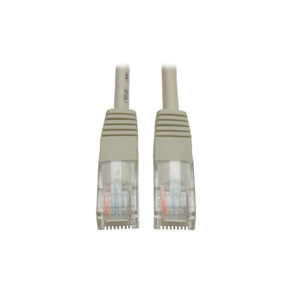 Eaton Tripp Lite Series Cat5e 350 MHz Molded (UTP) Ethernet Cable (RJ45 M/M), PoE - Gray, 50 ft. (15.24 m) - Patch cable - RJ-45 (M) to RJ-45 (M) - 50 ft - UTP - CAT 5e - molded, stranded - gray