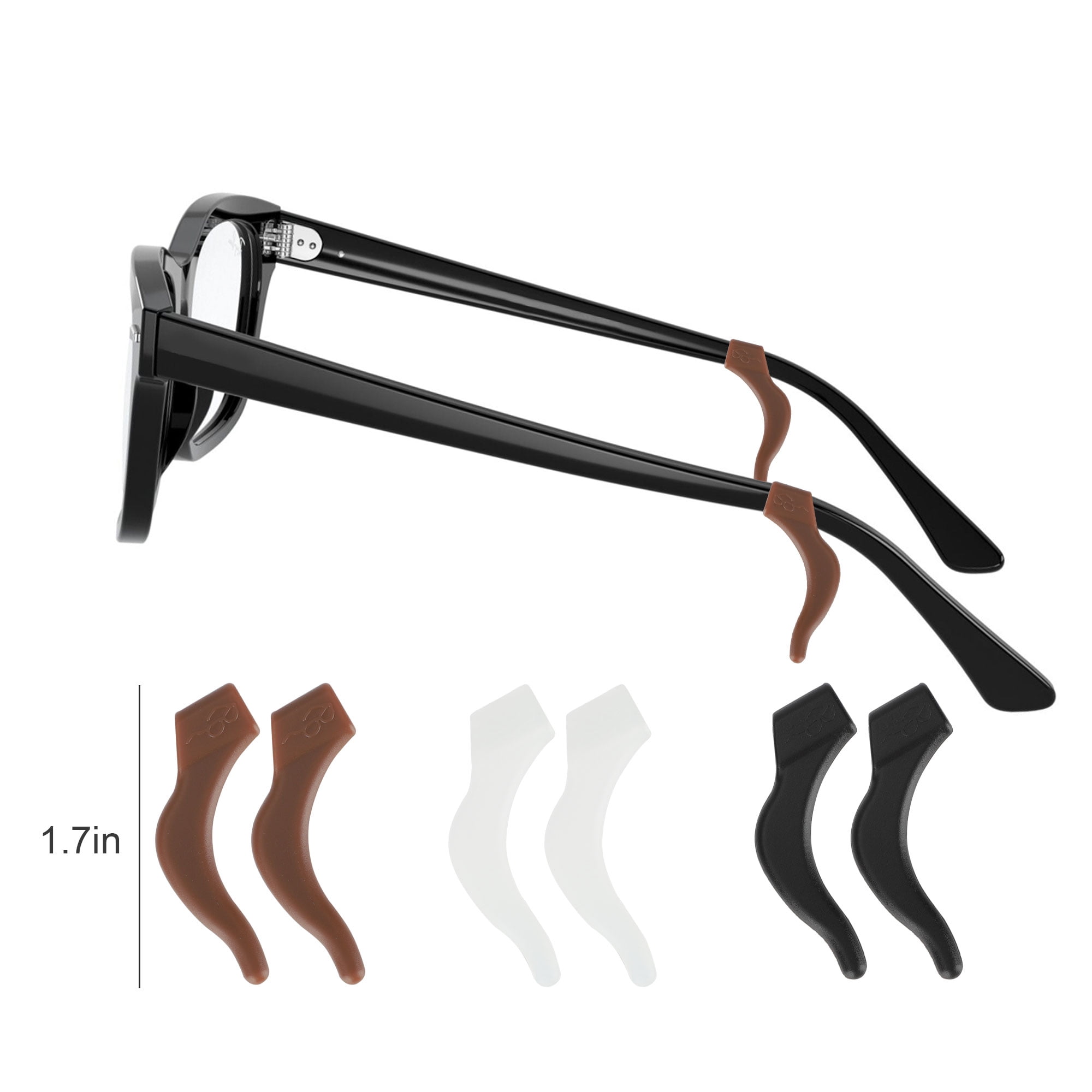 12pairs Silicone Glasses Temple Holders, TSV Anti-Slip Eyeglasses Ear Grip Hooks, Eyewear Retainers and Temple Tips