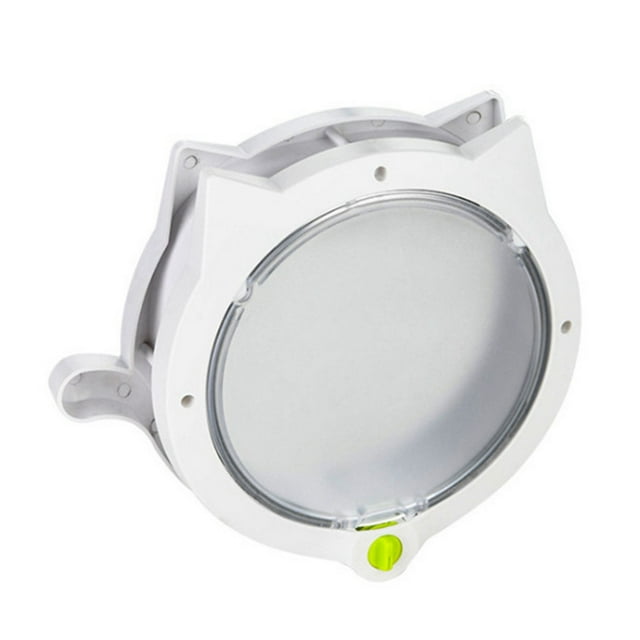 Puerta para gatos magnética con 4 modos de bloqueo, segura, de plástico, automática, para interiores y exteriores, color blanco