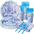 thumbnail image 4 of Ensemble de Vaisselle Jetable Château de Glace et de Neige - Écologique Biodégradable, 4 of 6