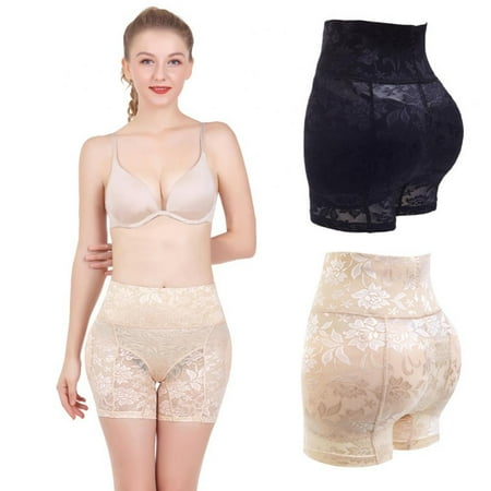 

2 Pack Womens High Waisted Butt Lifter Body Shaper Tummy Control Waist Trainer Butt Pads Seamless Hip Enhancer Panties