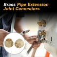 thumbnail image 4 of 2 Pcs Brass Pipe Fittings for Air Conditionin 3/4" Compression Nut Brass Pipe Extension Joint Connectors, 4 of 7