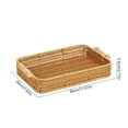 thumbnail image 3 of Wicker Tray Rectangular Rattan Tray for Fruit, Food Storage & Decoration – Essential for Home, Kitchen, Restaurant, 3 of 7