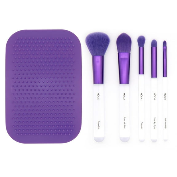 Moda Brush Next Gen: Full Face Purple 6pc Makeup Brush Kit