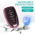 thumbnail image 5 of Key Fob Cover Compatible with Chevrolet Equinox Malibu Traverse Blazer Camaro Impala Cruze Volt Bolt Sonic Trax Tahoe Keychain Case Holder Protector,4-Buttons-Pink, 5 of 6