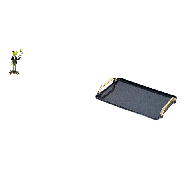 Figura de escritorio,Estatua de rana camarero,estante,escritorio,decoración del hogar,Bandeja para servir,Bandeja para servir con asas para guardar cosméticos,Bandeja multiusos para