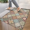 thumbnail image 3 of Bohemian Retro Diamond Pattern (2) Door Mat Welcome Door Mat for Front Door, Home Entrance, Yard, Floor, Patio, Non Slip Spring Summer Welcome Mat Indoor Outdoor Doormat 30"*17", 3 of 6