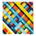 thumbnail image 3 of Ambesonne Geometric Shower Curtain, Vivid Retro Lines, 69"Wx75"L, Multicolor, 3 of 5