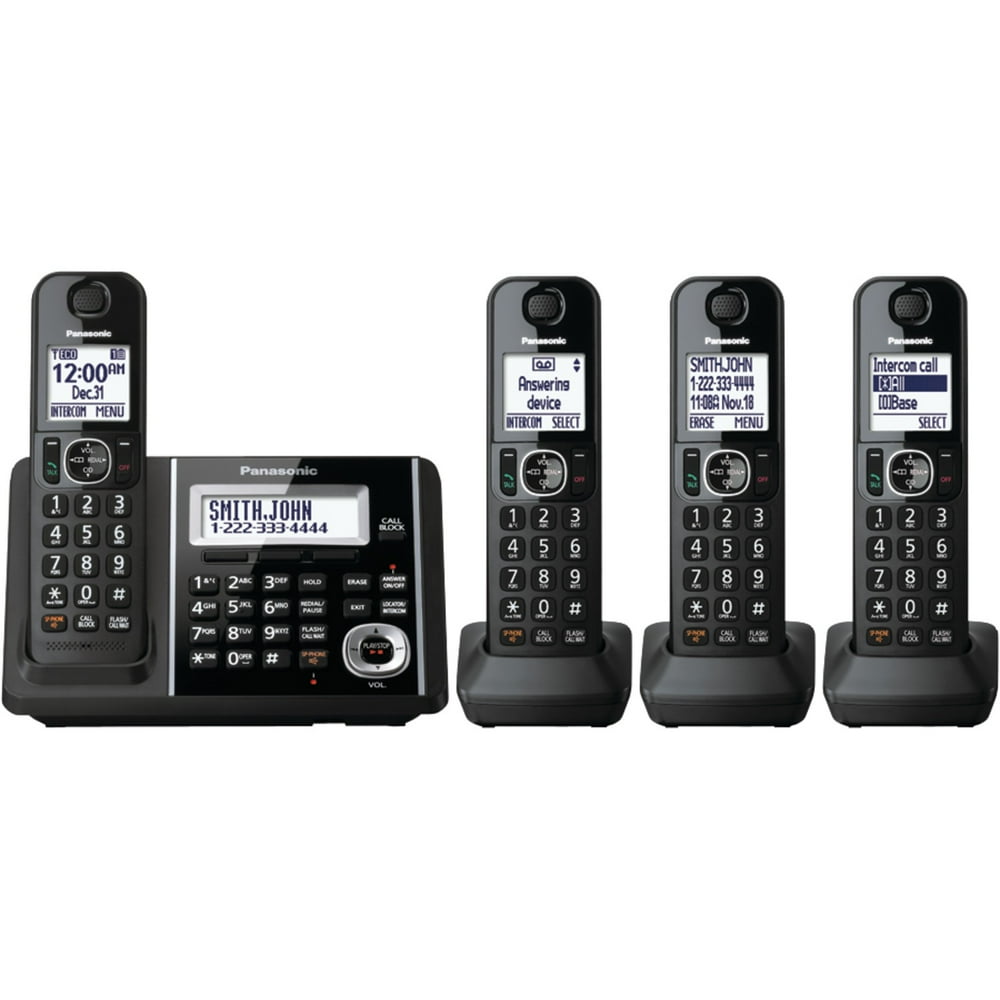 Panasonic Kxtgf344b Dect 6.0 1.9ghz Expandable Digital Cordless Phone System (4 Handsets