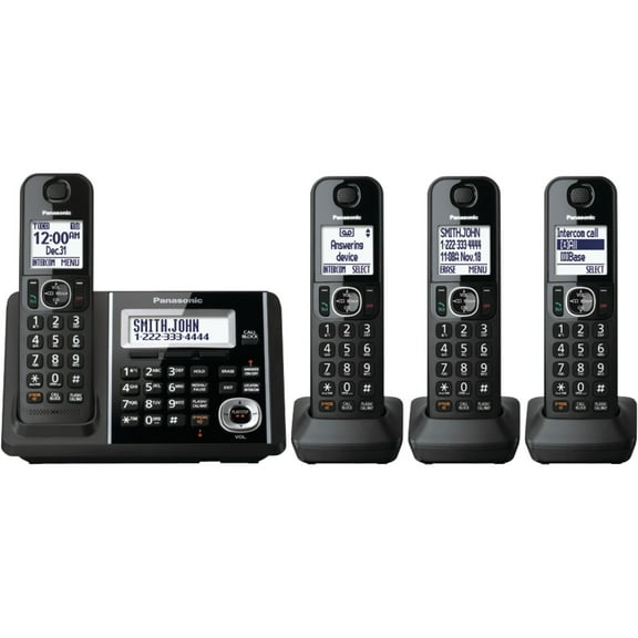 Panasonic Kx-tgf344b Dect 6.0 1.9ghz Expandable Digital Cordless Phone System (4 Handsets)