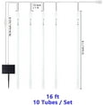 thumbnail image 6 of Solar Powered Christmas Meteor Shower Lights, 10 Tube 240 LED Icicle Fairy String Lights, Blue, 6 of 6