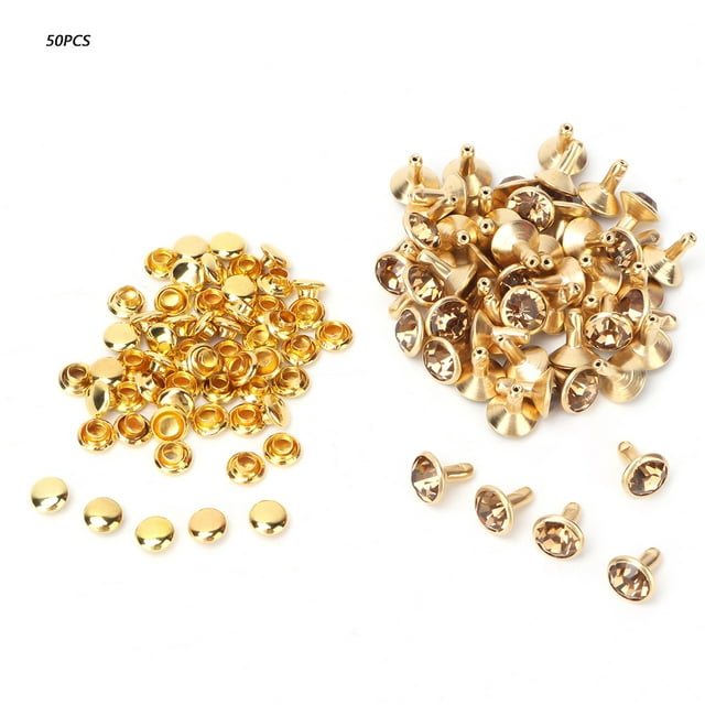 Oubit Crystal Rivet,50PC 8MM Crystal Rhinestone Decorative Rivet Garment Rivet Proven Performance
