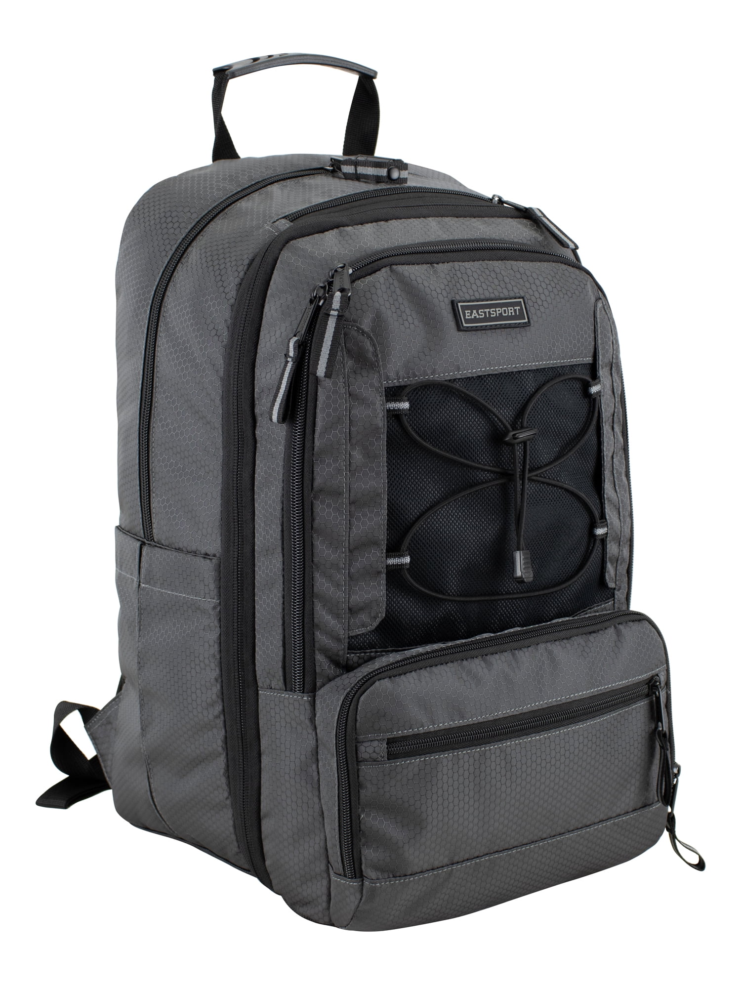 Eastsport Unisex 19" Impact Expandable Recycled Backpack, Charcoal