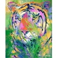 thumbnail image 2 of Wallich, Richard 12x14 Black Ornate Wood Framed with Double Matting Museum Art Print Titled - Tiger 2, 2 of 4