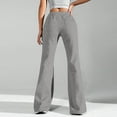 thumbnail image 4 of fatyb Women's Flare Leg Sweatpants Drawstring High Waisted Lounge Pants Wide Leg Casual Bell Bottoms, 4 of 7